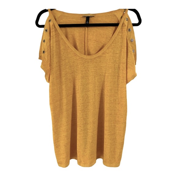 Allison Brittney Grommet Sleeve Top L - Picture 1 of 5